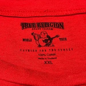 True Religion Buda Tee shirt Men’s XXL 2XL Red